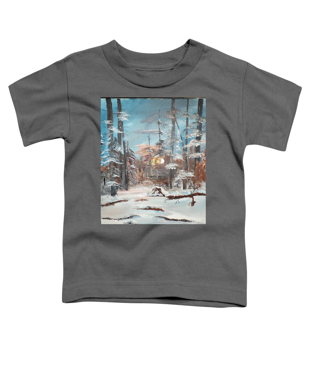 Landscape. Donnsart1 Toddler T-Shirt featuring the painting Morning Is Risen painting # 122 by Donald Northup