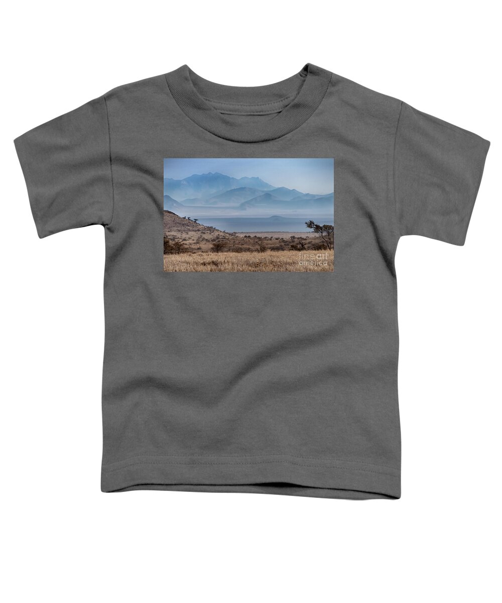 Africa Toddler T-Shirt featuring the photograph Morning Mist - Kenya by Sandra Bronstein