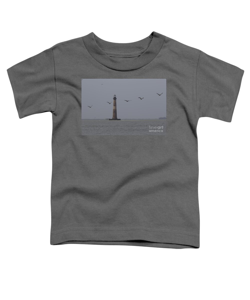 Lighthouse Toddler T-Shirt featuring the photograph Morris Island Lighthouse by Richard Amble