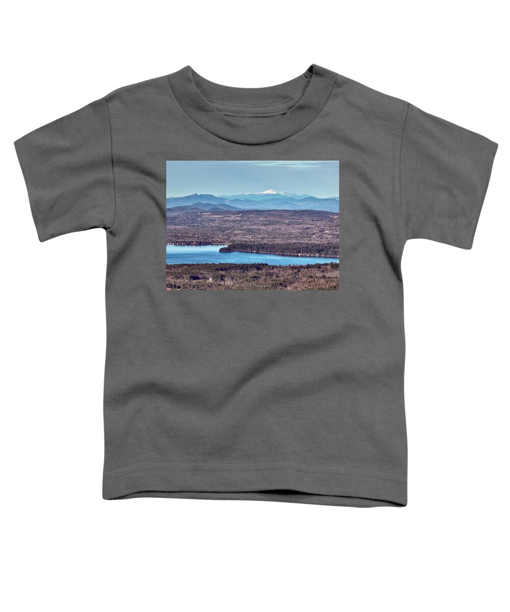  Toddler T-Shirt featuring the photograph Mount Washington and Chocorua over Lake Wentworth by John Gisis