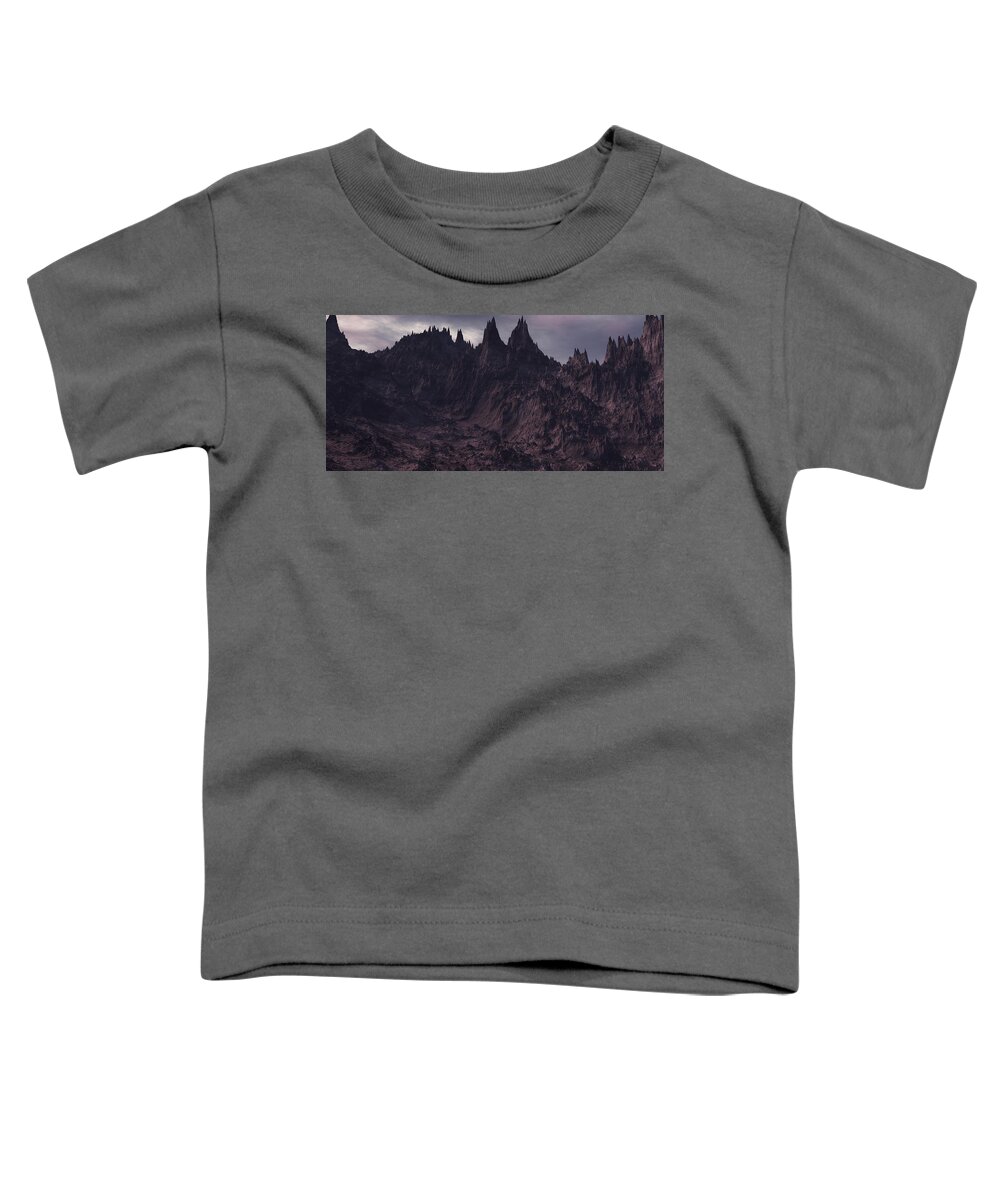 Lovecraft Toddler T-Shirt featuring the digital art Mountains of Madness by Bernie Sirelson