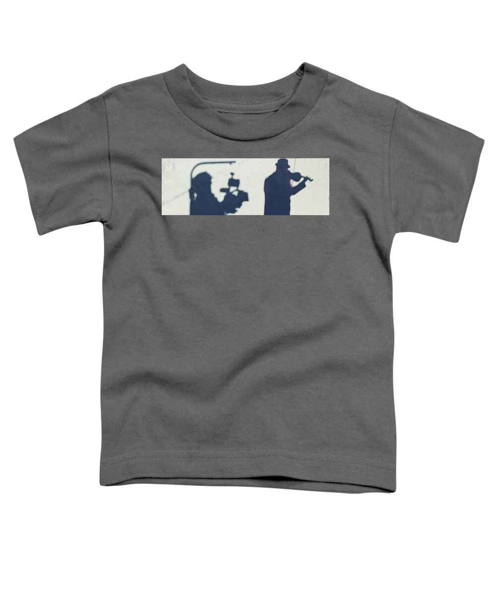 Shadows Toddler T-Shirt featuring the photograph Movie Shadows by Bencasso Barnesquiat