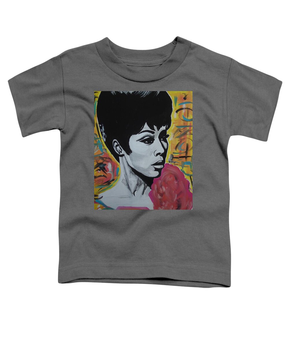 Diane Carroll Toddler T-Shirt featuring the painting Mrs. Carroll by Antonio Moore