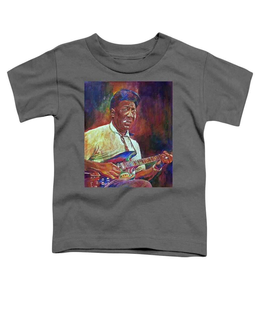 Blues Legend Toddler T-Shirt featuring the painting Muddy Waters by David Lloyd Glover