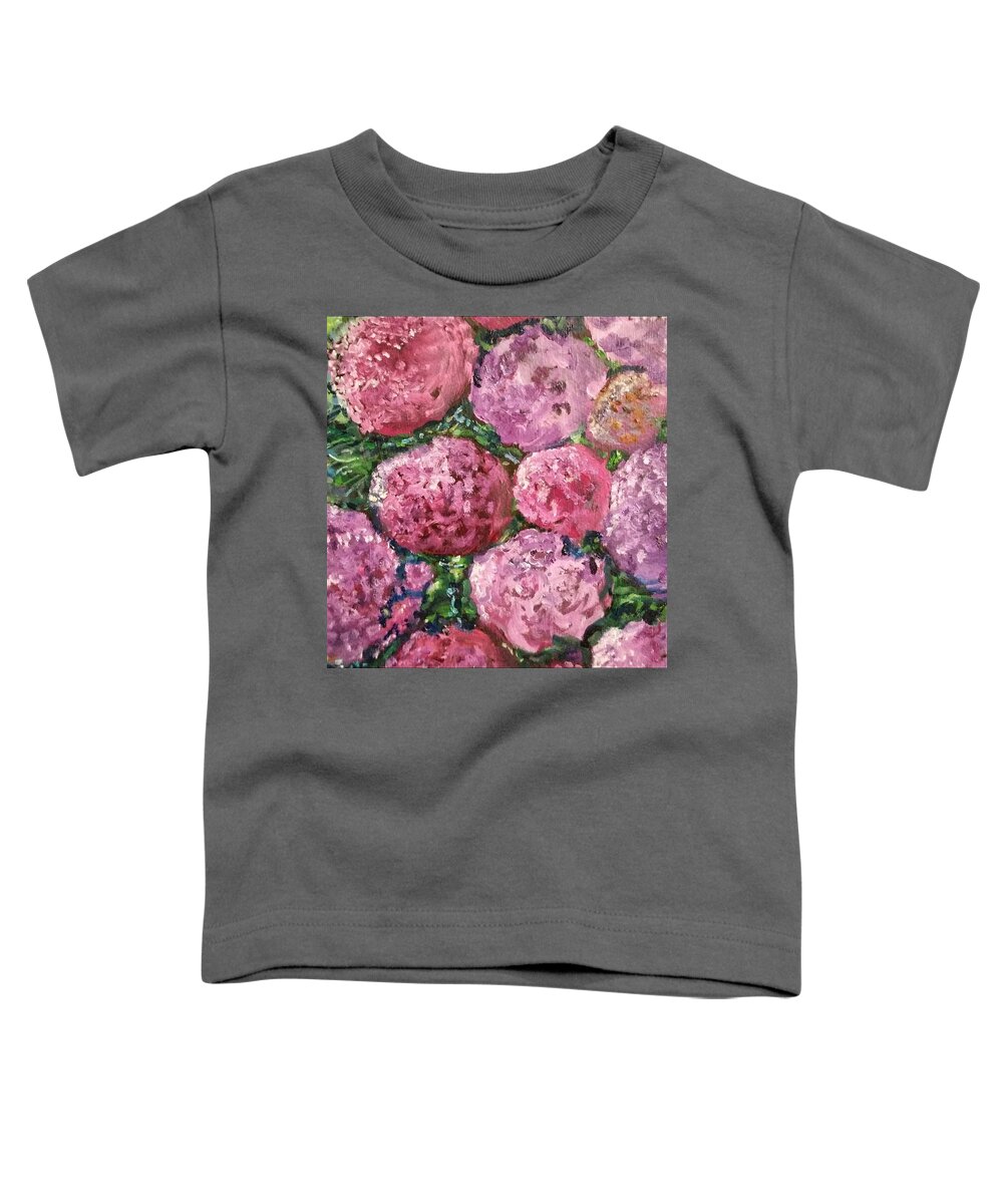 Gardens Toddler T-Shirt featuring the painting Mums by Julie TuckerDemps