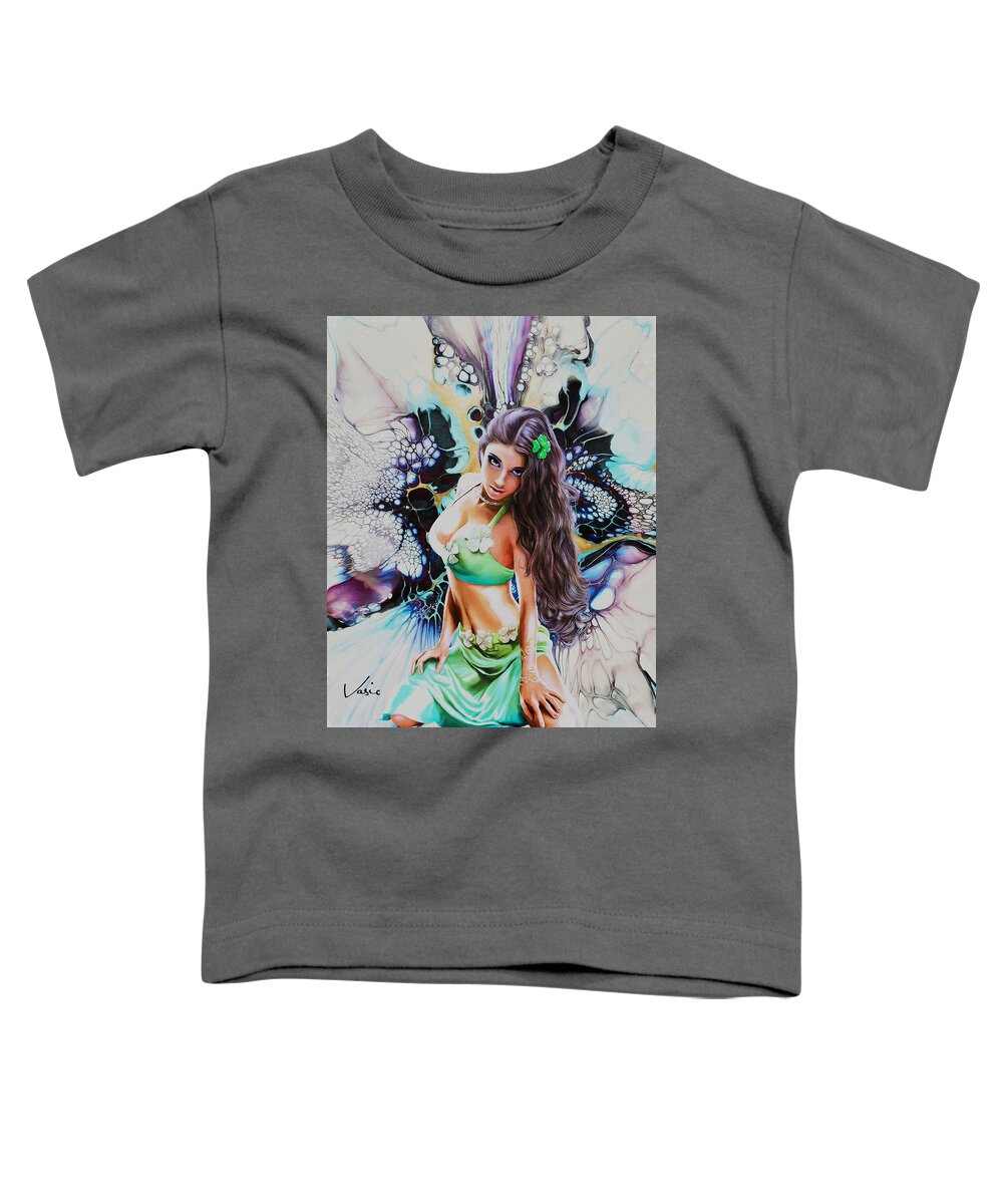 Paint Toddler T-Shirt featuring the painting Mystic Lady by Nenad Vasic