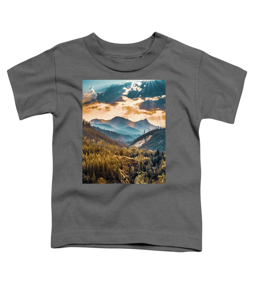 Glacier Park Toddler T-Shirt featuring the photograph Nature At Its Finest - Glacier National Park Mountains by Gregory Ballos