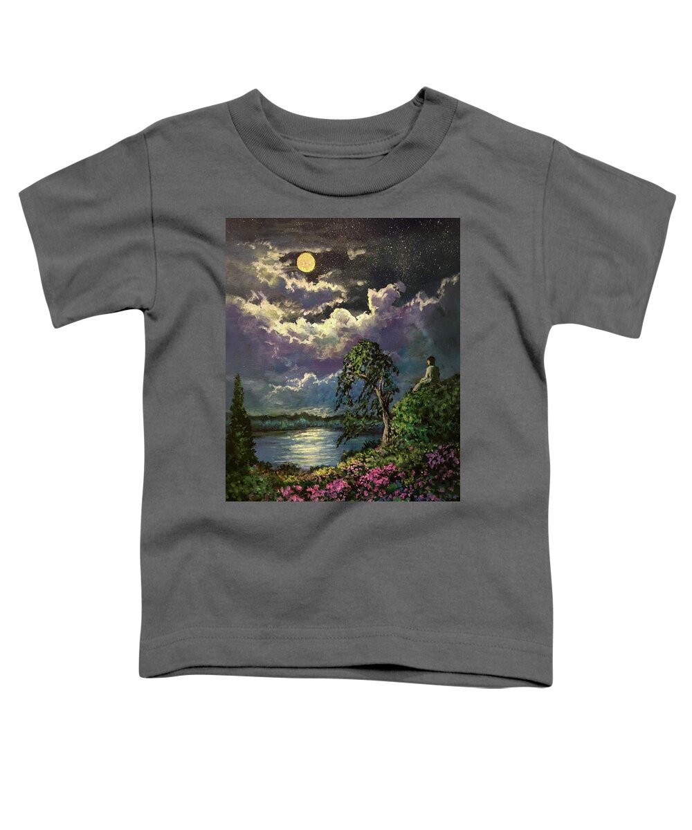 Nature Toddler T-Shirt featuring the painting Nature's Observatory by Rand Burns