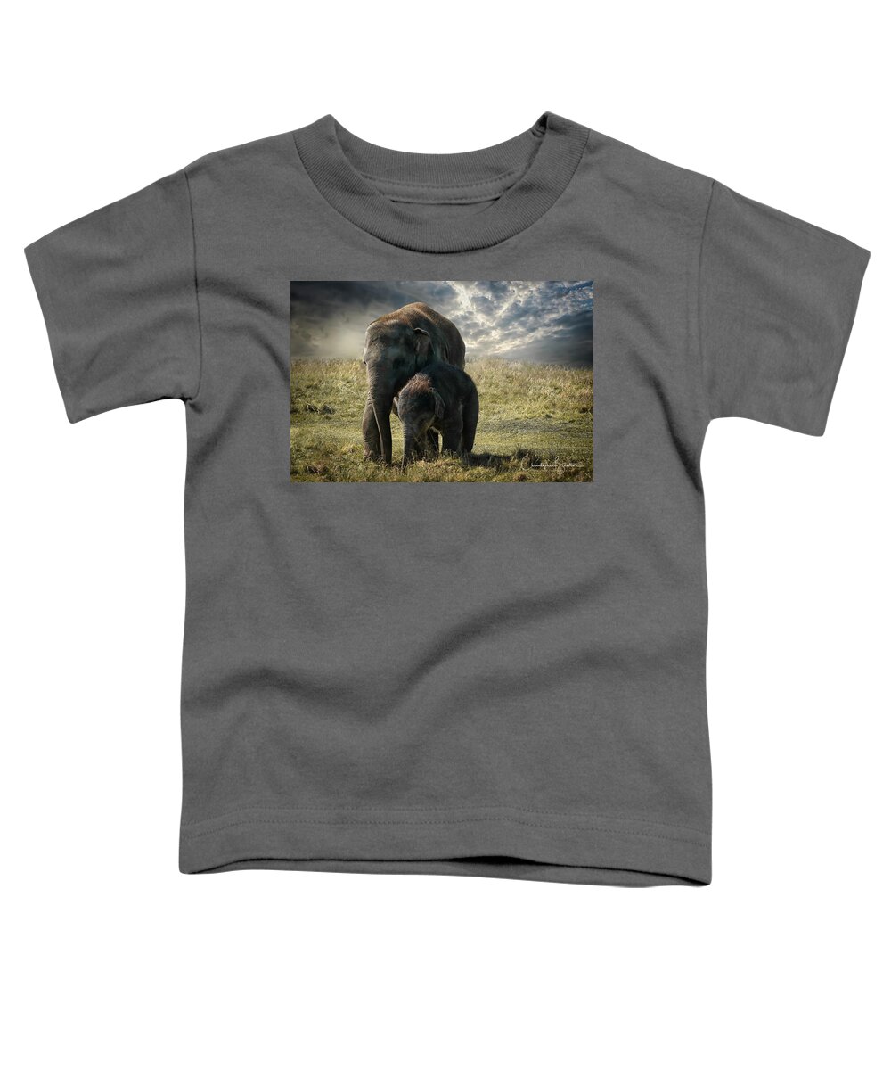 Elephant Toddler T-Shirt featuring the photograph Never Forget by Chris Boulton
