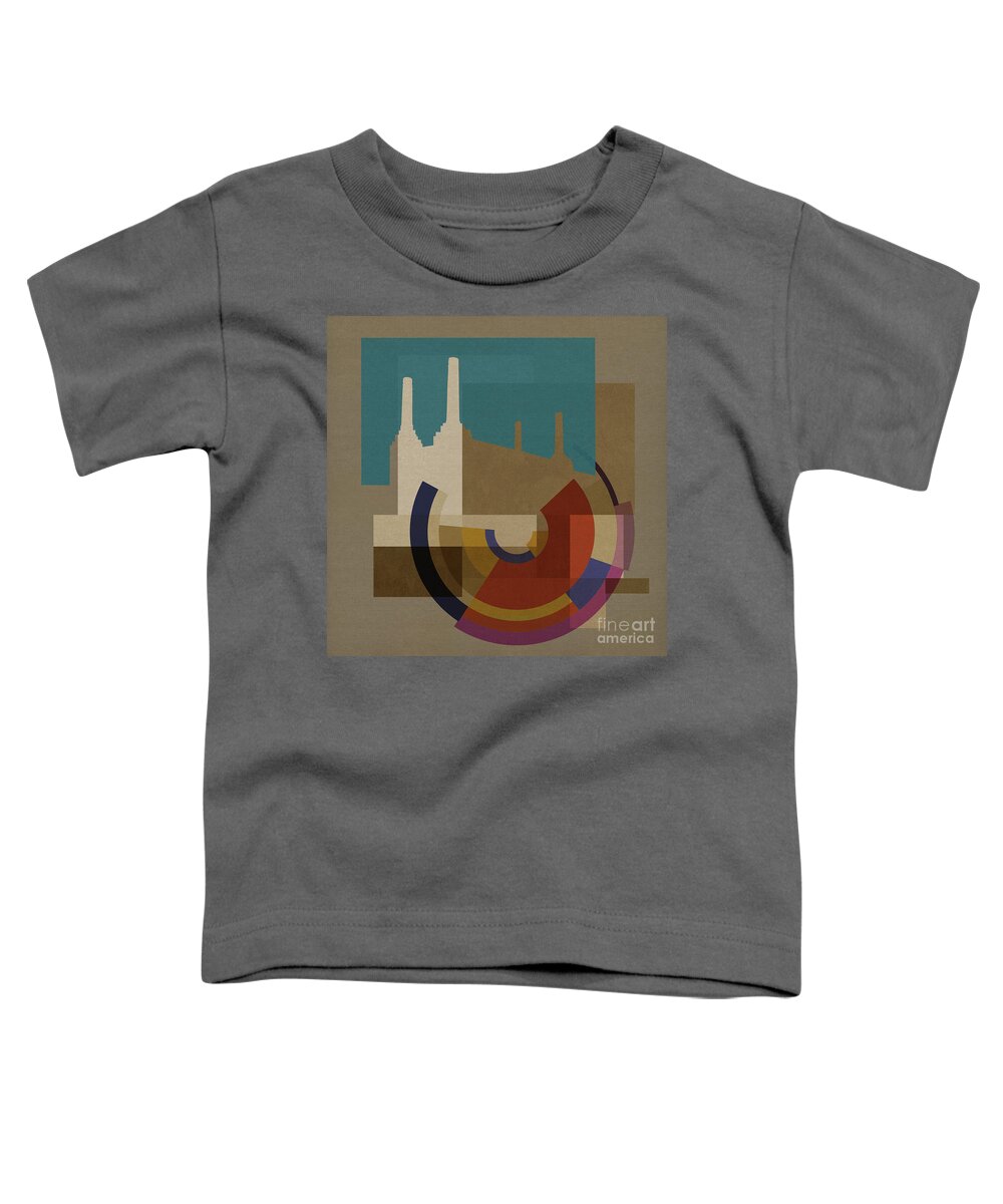 London Toddler T-Shirt featuring the mixed media New Capital Square - Battersea by BFA Prints