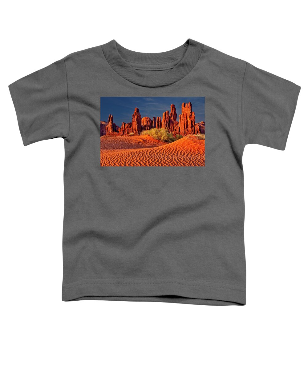 Totem Poles Toddler T-Shirt featuring the photograph New Day At The Totem Poles BW by Susan Candelario