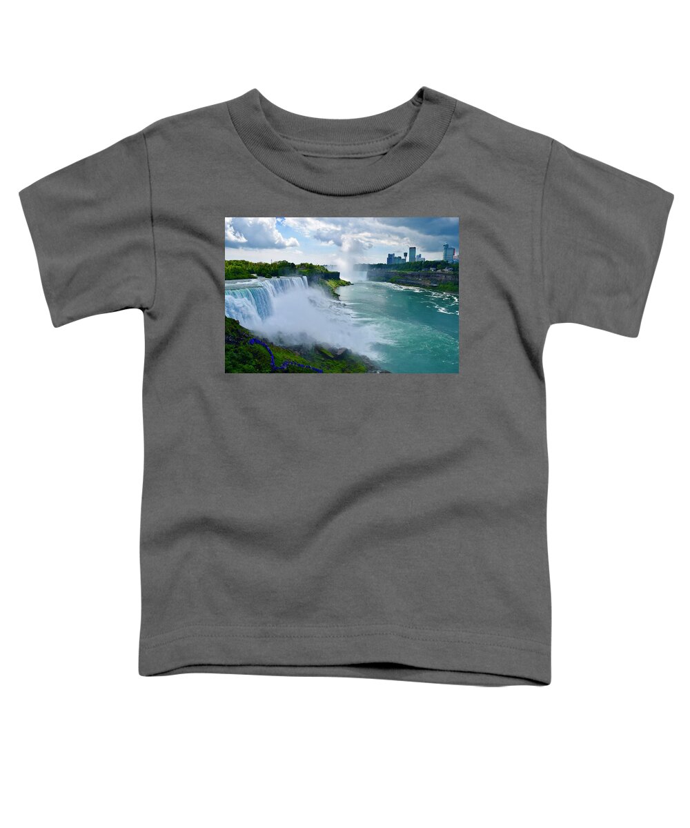 Niagara Toddler T-Shirt featuring the photograph Panoramic View ,Niagara Falls by Bnte Creations