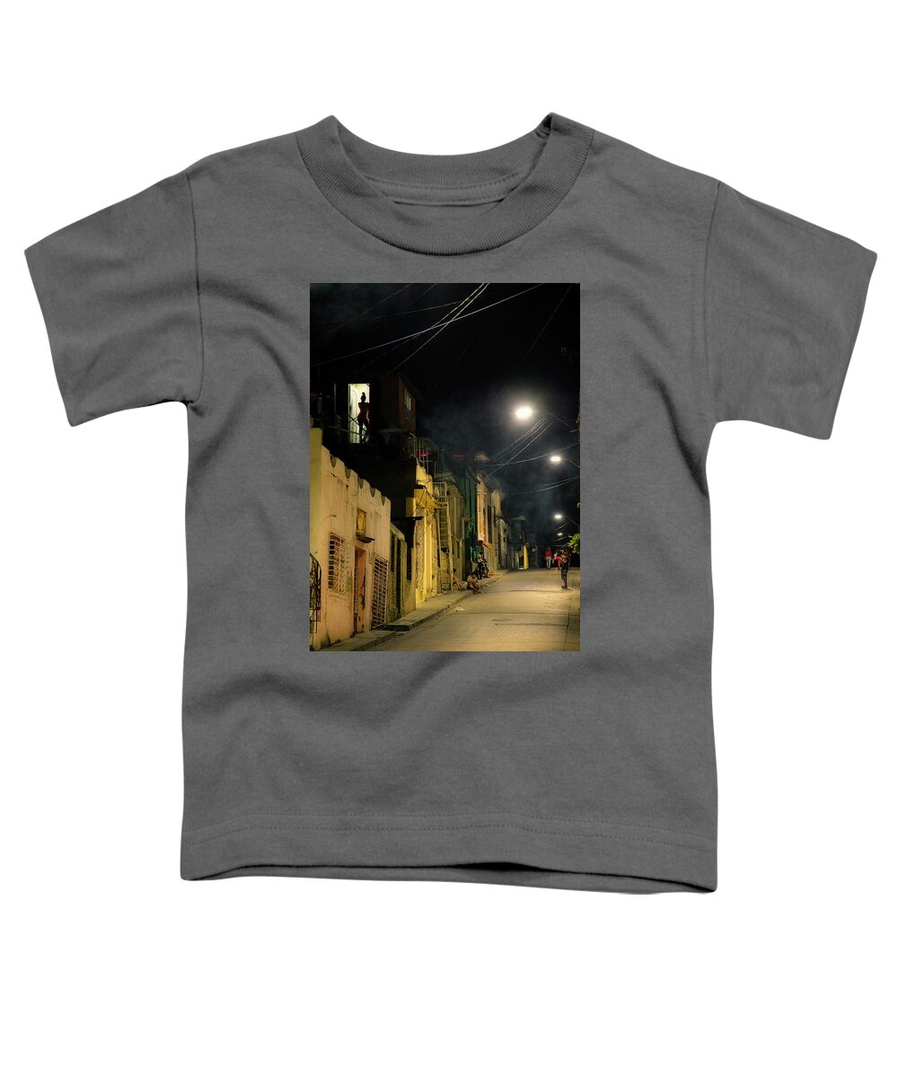 Cuba Toddler T-Shirt featuring the photograph Night atmosphere El Tivoli by Micah Offman