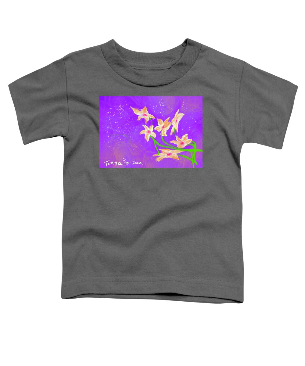 Flowers Toddler T-Shirt featuring the digital art NIght Life by Greg Liotta