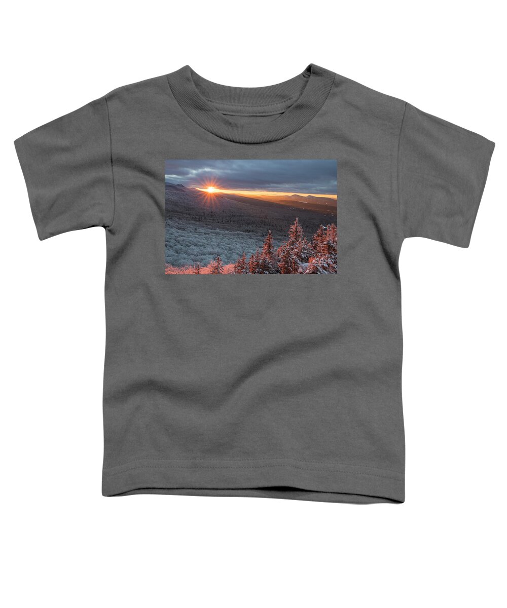 Sugarloaf Toddler T-Shirt featuring the photograph North Sugarloaf Winter Sunset by White Mountain Images