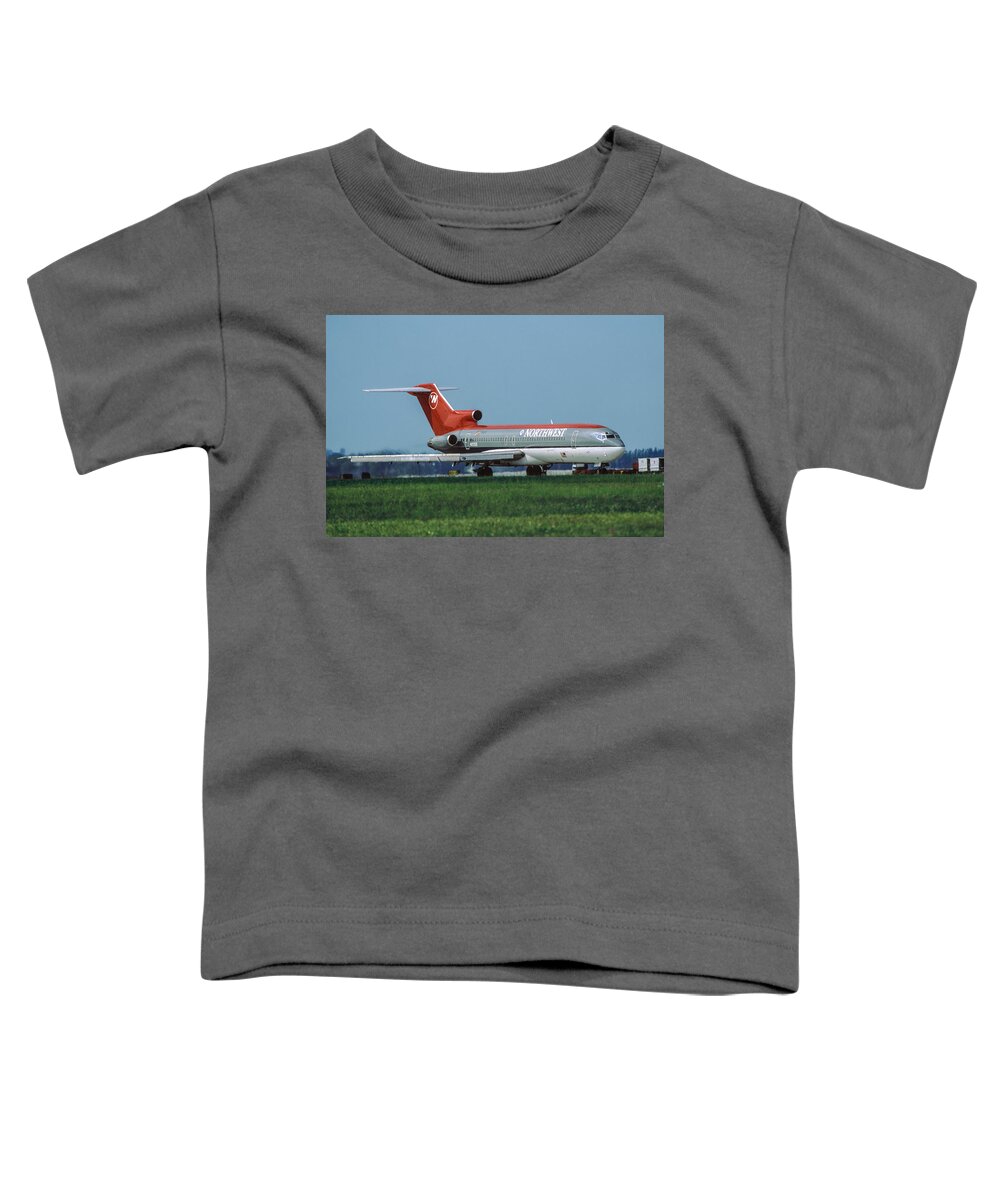 Northwest Airlines Toddler T-Shirt featuring the photograph Northwest Airlines Boeing 727 at Miami by Erik Simonsen