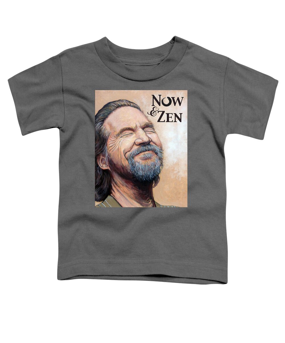 Dude Toddler T-Shirt featuring the painting Now and Zen by Tom Roderick