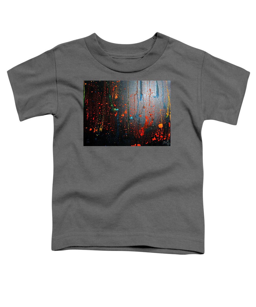 Nuclear Toddler T-Shirt featuring the painting Nuclear Bubbles by Brent Knippel