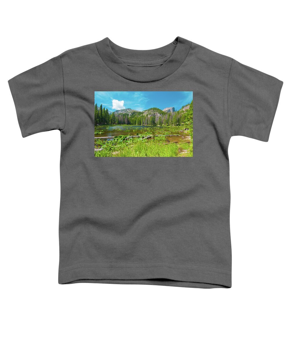 Nymph Lake Toddler T-Shirt featuring the photograph Nymph Lake, Rocky Mountain National Park, Colorado, USA, North America by Tom Potter