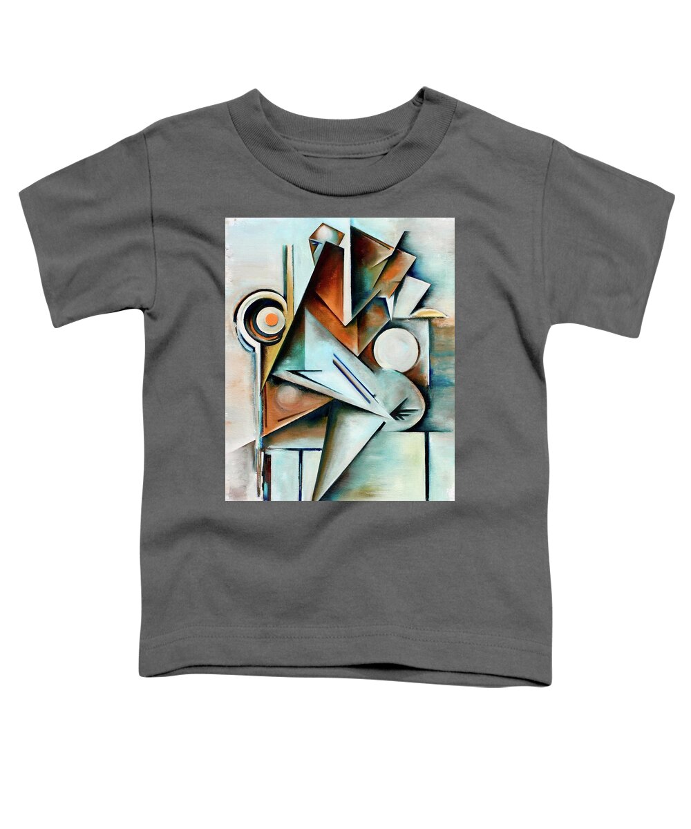 Jazz Toddler T-Shirt featuring the painting Oblique / Quaternate by Martel Chapman