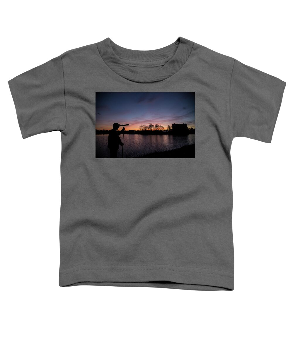 Venus Toddler T-Shirt featuring the photograph Observing Venus and Mercury by John Meader