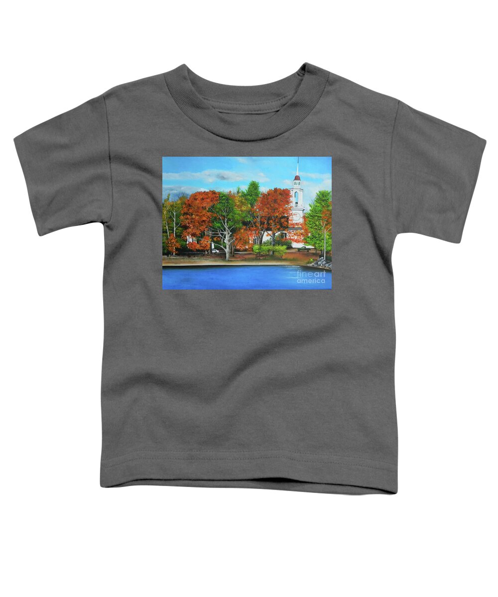 Tropical Landscape Toddler T-Shirt featuring the painting Oceanside by Kenneth Harris