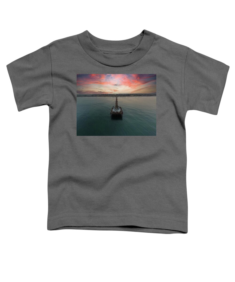 Landscape Toddler T-Shirt featuring the photograph Oceanside pier, San Diego county, ca by Devin Wilson