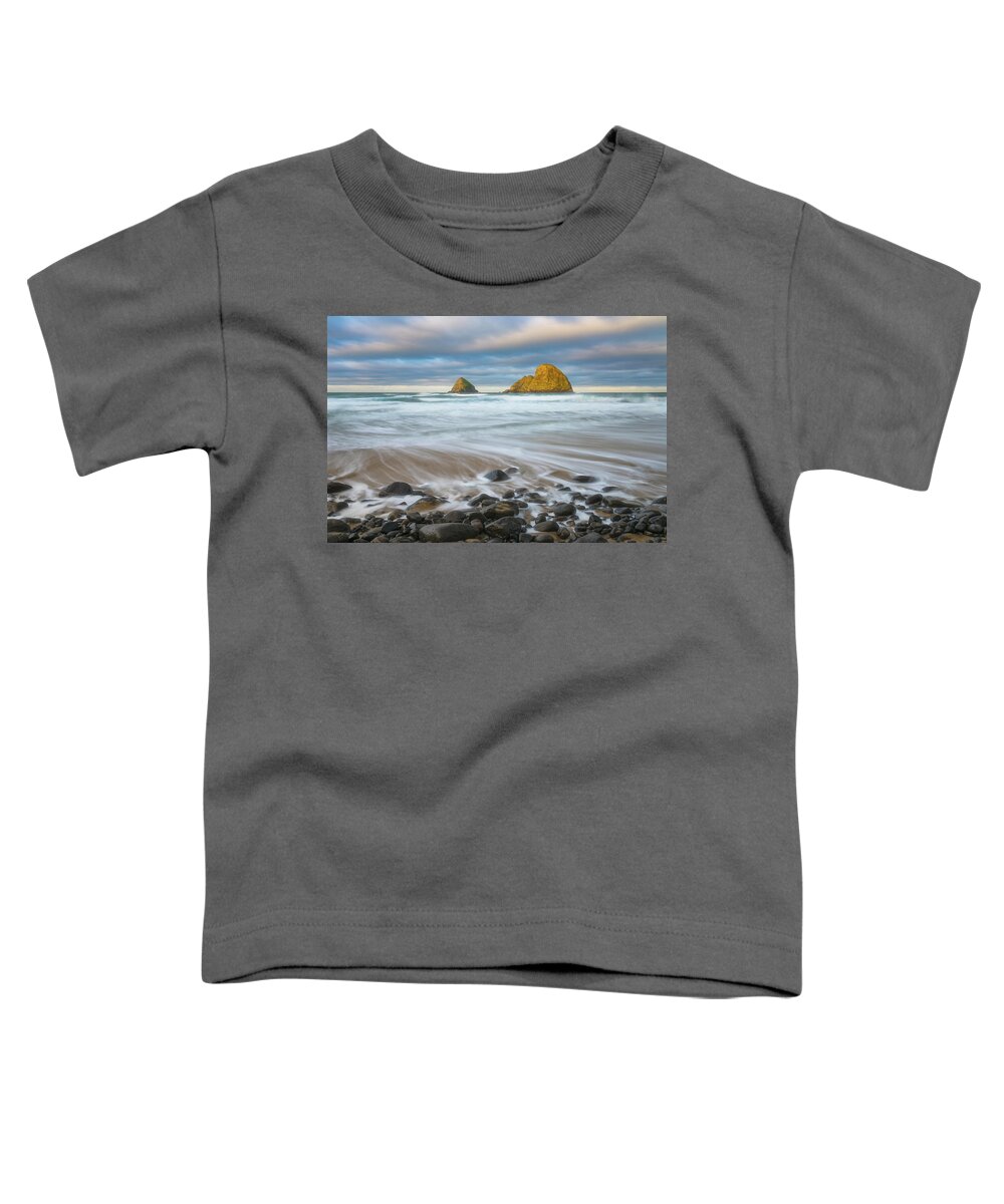 Oregon Toddler T-Shirt featuring the photograph Oceanside Tides by Darren White