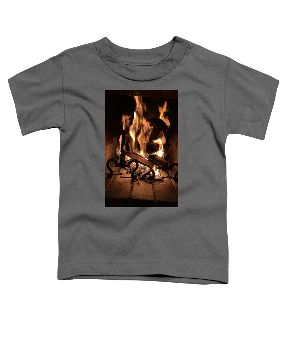 All Toddler T-Shirt featuring the digital art Old Fire Place 1 KN23 by Art Inspirity