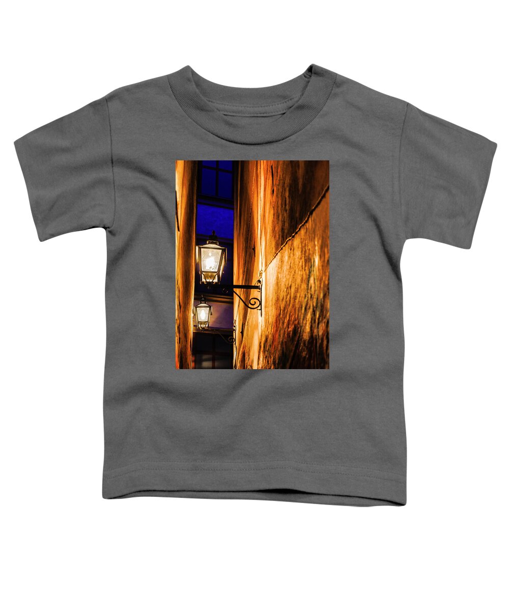 Europe Toddler T-Shirt featuring the photograph Old town alley Stockholm by Alexander Farnsworth