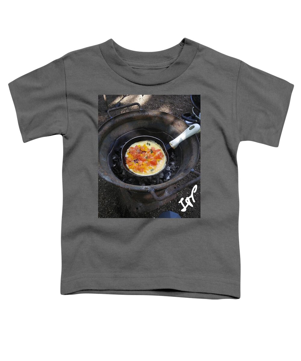 Eggs Toddler T-Shirt featuring the photograph Omelet in a Pan by Esoteric Gardens KN