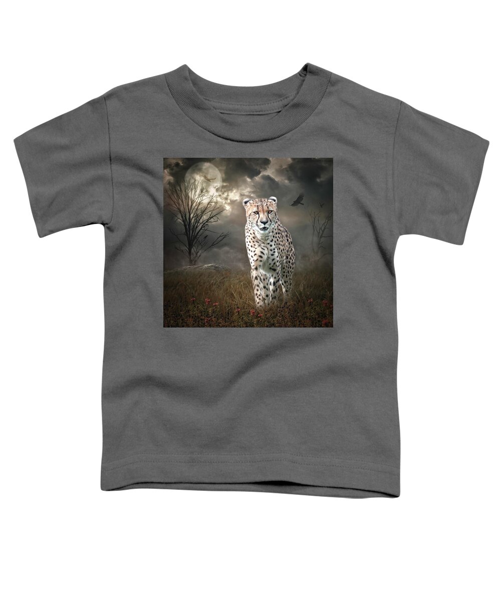 Mammal Toddler T-Shirt featuring the digital art On The Prowl by Maggy Pease