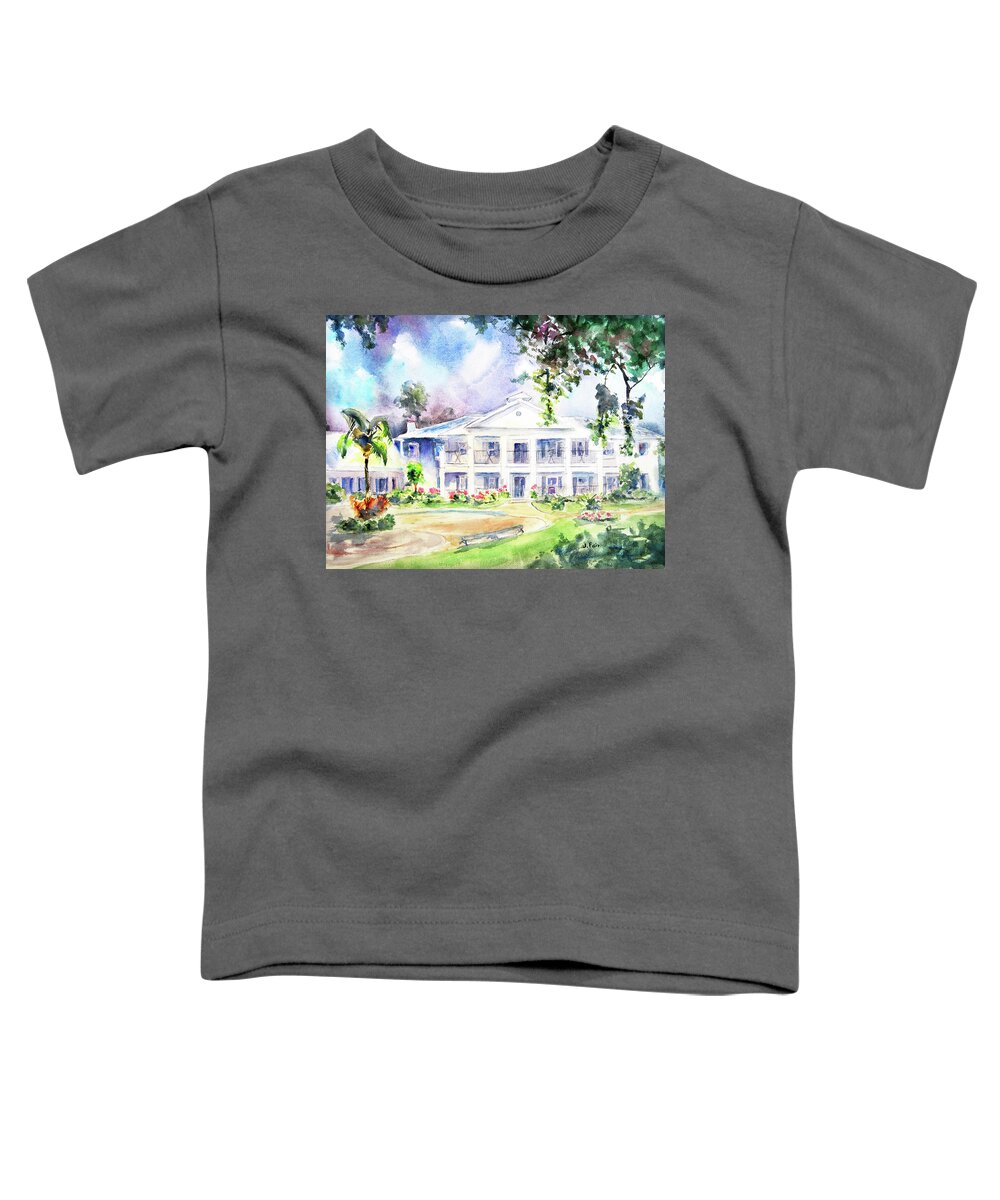 Coastal Art Center Toddler T-Shirt featuring the painting Orange Beach Coastal Art Center by Jerry Fair