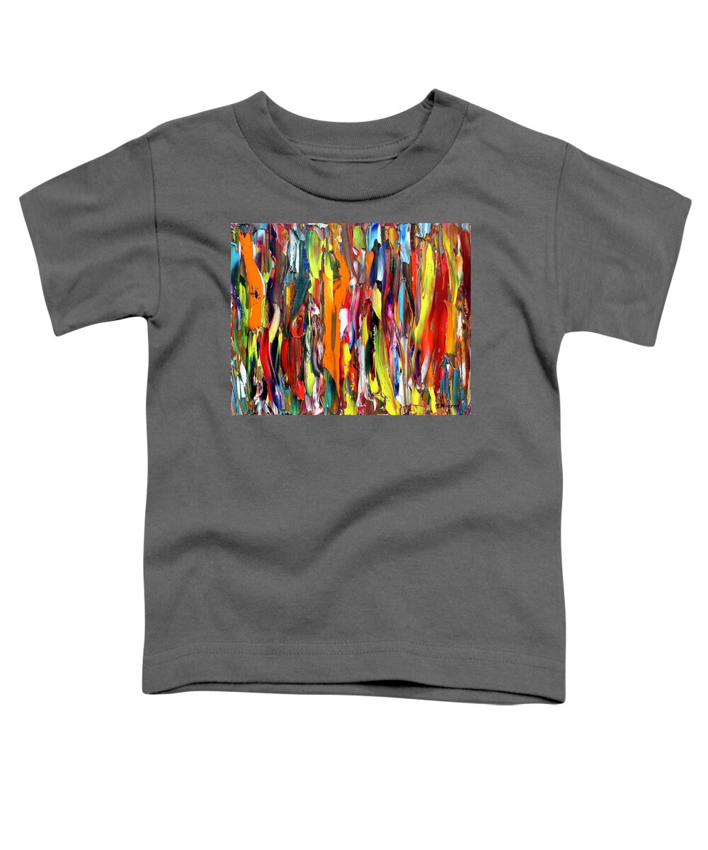 Abstract Toddler T-Shirt featuring the painting Orange Delight by Teresa Moerer