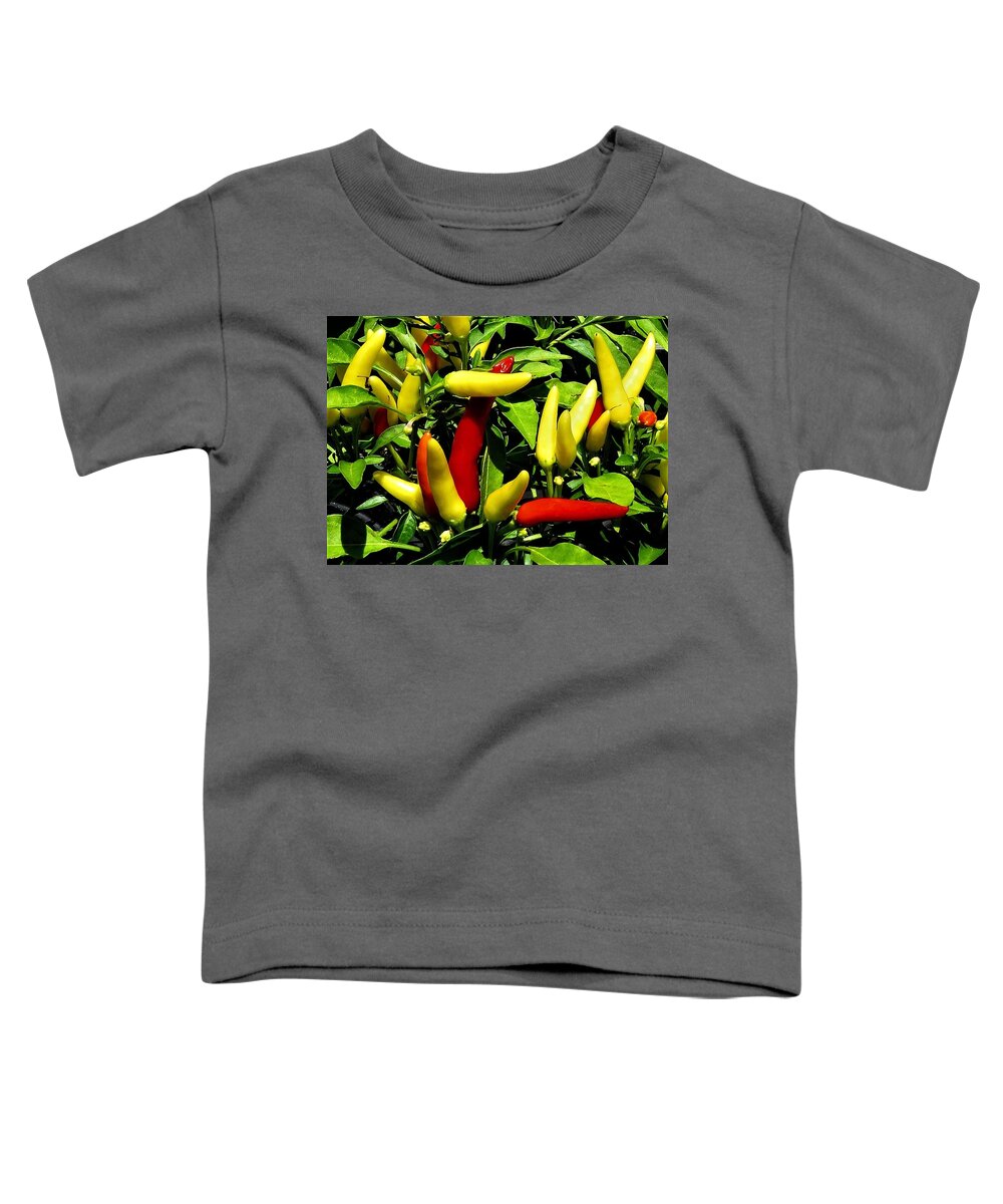 Vegetables Toddler T-Shirt featuring the photograph Ornamental Peppers Close-up by Linda Stern