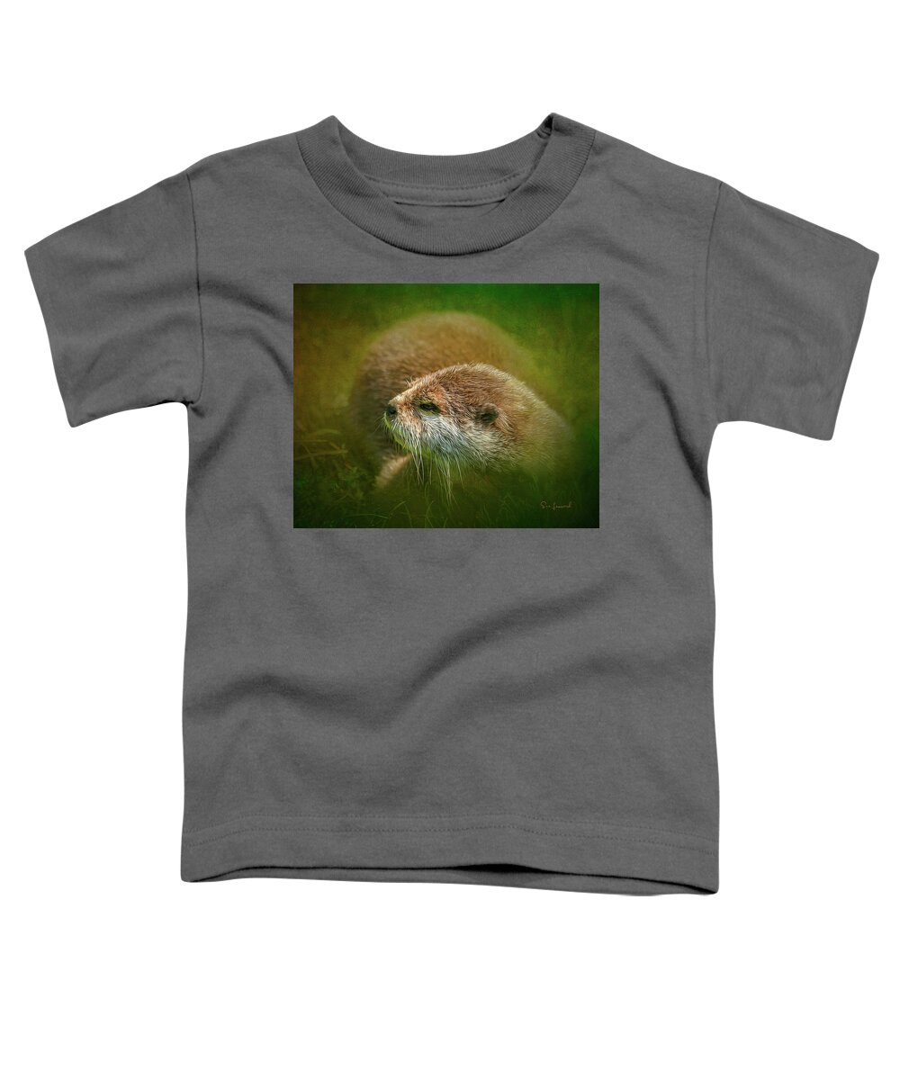 Abstract Toddler T-Shirt featuring the photograph Otter by Sue Leonard
