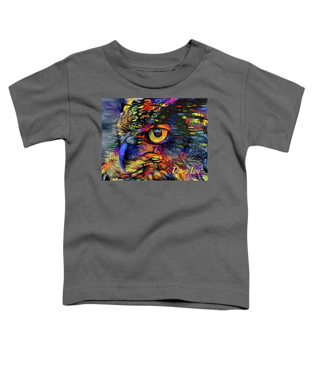 Owl Toddler T-Shirt featuring the digital art OWL Be Seeing You by Dave Lee