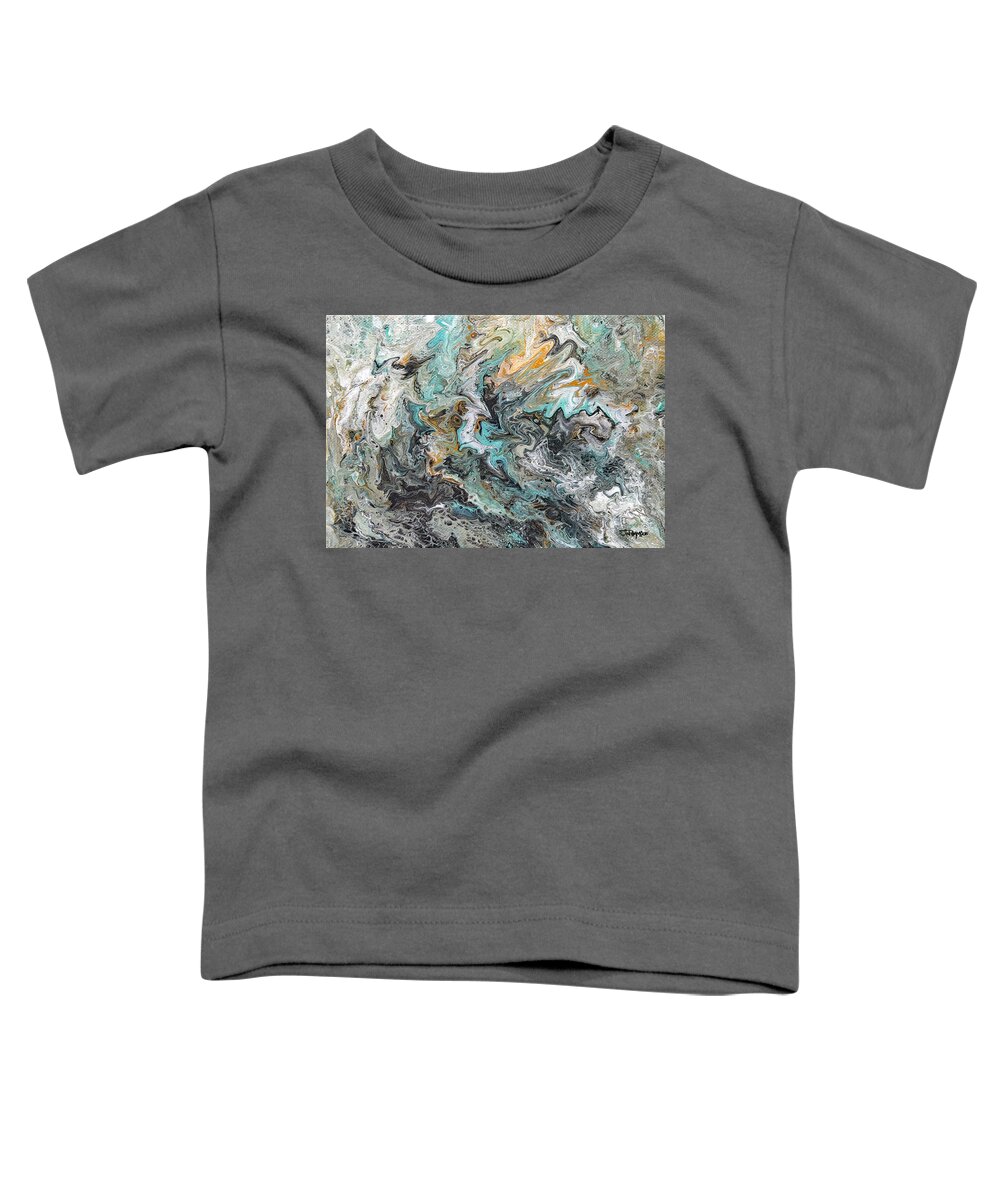Abstract Toddler T-Shirt featuring the painting P3 - Granite Burst by Jason Williamson