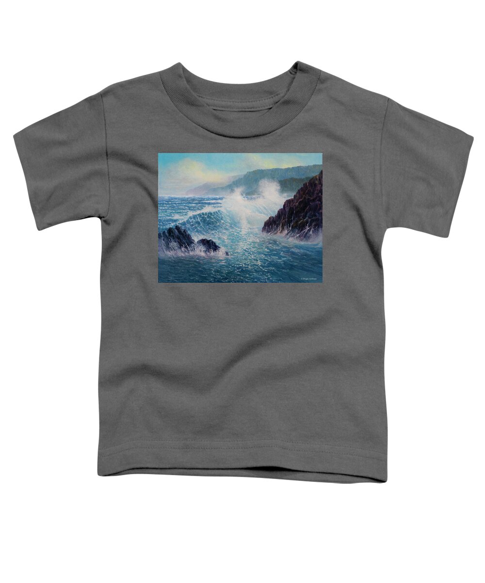 Marine Toddler T-Shirt featuring the painting Pacific Spray by Douglas Castleman