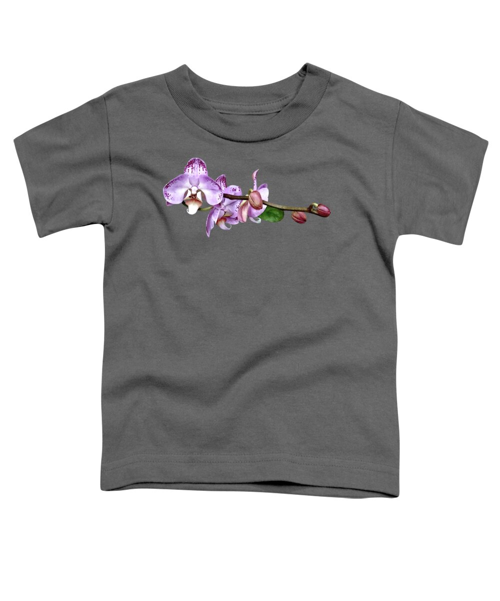 Orchid Toddler T-Shirt featuring the photograph Pale Magenta Phalaenopsis Orchid by Susan Savad