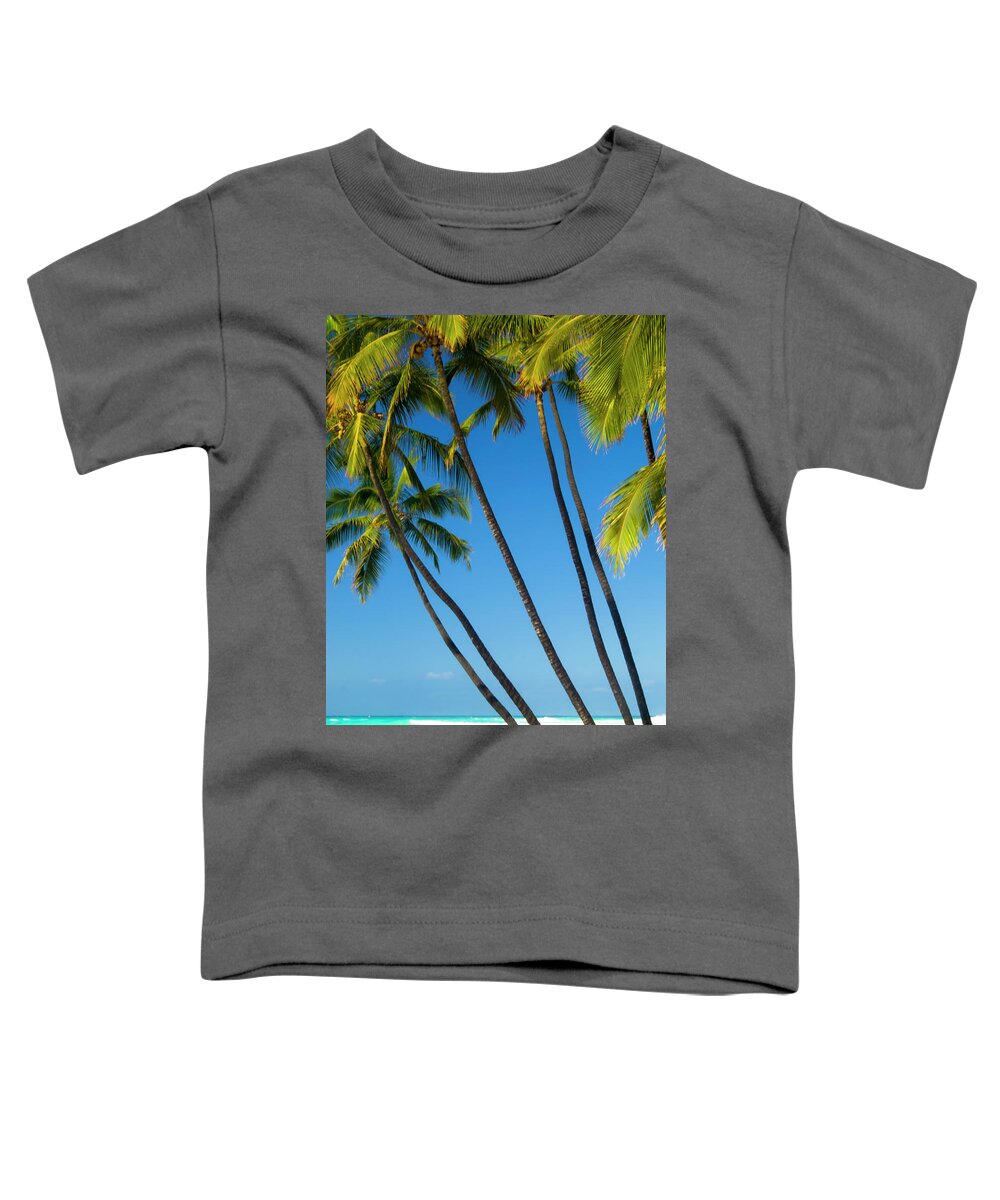 Kailua Kona Toddler T-Shirt featuring the photograph Palm Trees At Mahaiula by Christopher Johnson
