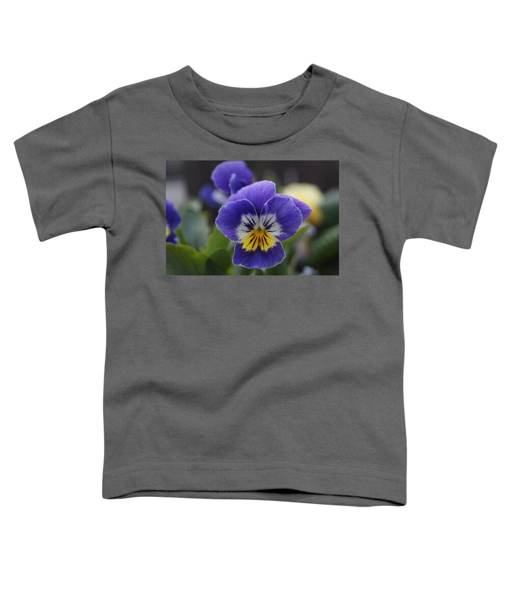 Macro Toddler T-Shirt featuring the photograph Pansy. MacFlower. by Elena Perelman