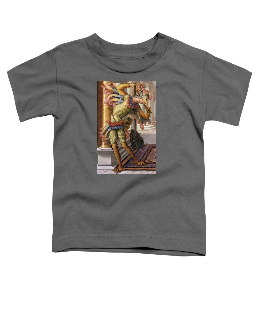 Papageno Toddler T-Shirt featuring the painting Papageno by Kurt Wenner