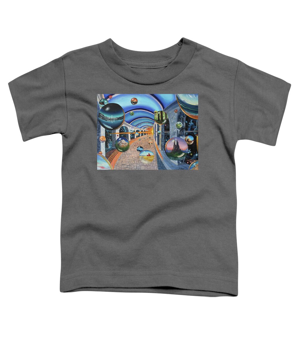 Particle Toddler T-Shirt featuring the painting Particles in an Accelerator by Michael Goguen