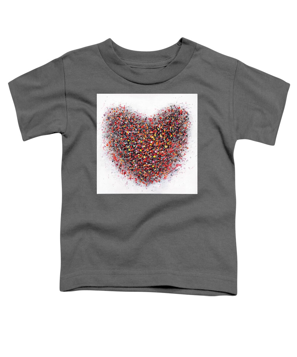 Heart Toddler T-Shirt featuring the painting Passion by Amanda Dagg