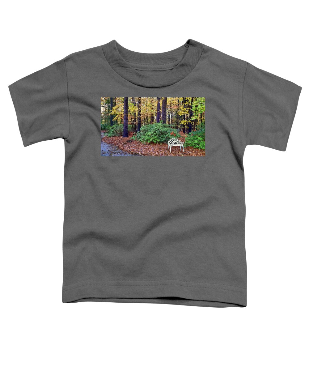 Autumn Toddler T-Shirt featuring the photograph Pause and Reflect in Autumn by Ola Allen