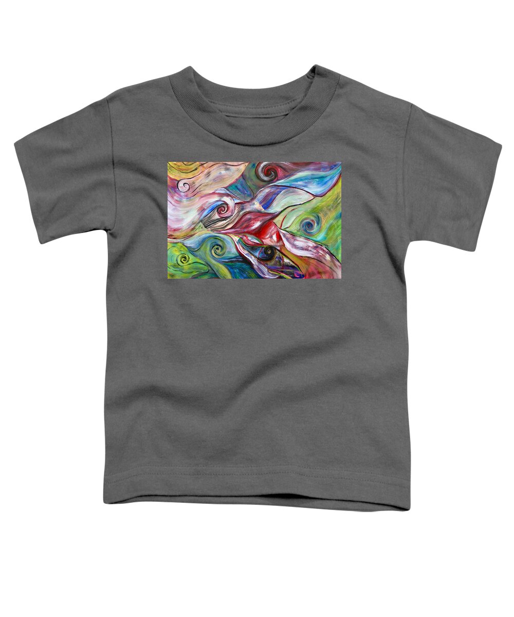 Abstract Toddler T-Shirt featuring the painting Pearl by Jackie Ryan