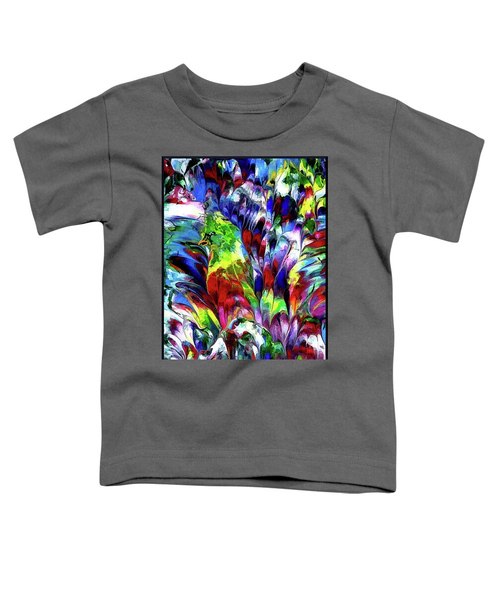 Abstract Toddler T-Shirt featuring the painting Peek A Boo by Pj LockhArt