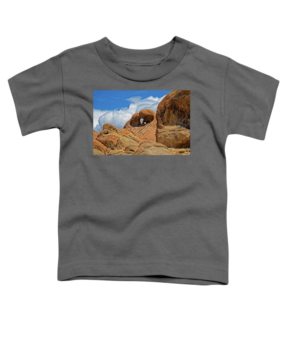 Alabama Hills Toddler T-Shirt featuring the photograph Peek-A-Boo Rocks by David Desautel