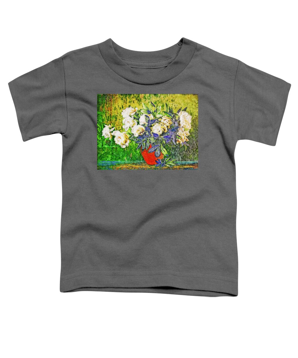 Peonies Toddler T-Shirt featuring the digital art Peonies by Sandra Selle Rodriguez